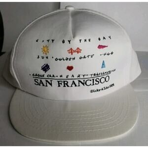 Vintage 1988 Luke A Tuke San Francisco Black One Size Fits All Snapback Hat Cap
